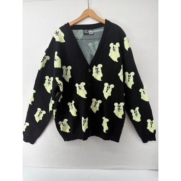 Cakeworthy Disney Mickey Mouse Ghost Cardigan Black Size 2X - Picture 1 of 10